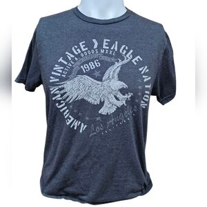 Men's Gray Graphic‎ Eagle T-Shirt Size Medium